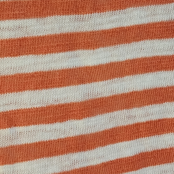 NEW Free People We The Free Size M Take Me Orange Striped Boho T-shirt - Picture 9 of 14
